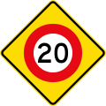 New Zealand road sign W10-3-20.svg