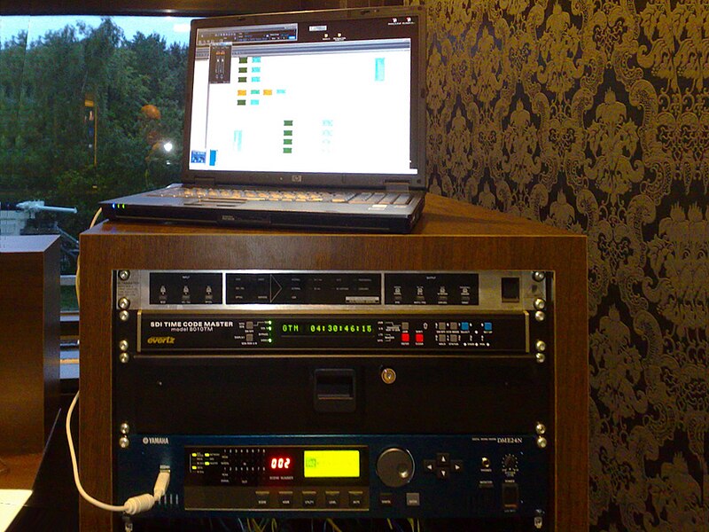  The new voice over booth for the NPO Note PC for programming the Digital Mixing Engine (Yamaha DME24N) Behringer  unknown Evertz  8010TM  SDI Time Code Master  (ReaderGenerator with Character Inserter) Yamaha  DME24N  Digital Mixing Engines