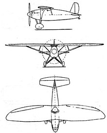 Dreiseitenansicht der NiD.122