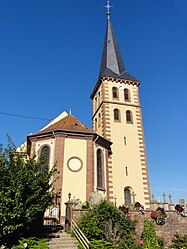 Vue du clocher et du chevet