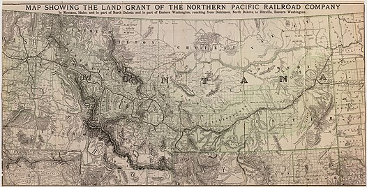 Map of NPR Land Grant, c1890
