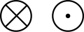 Notation for vectors in or out of a plane