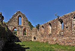 Ruine der Kirche Notre Dame nach Westen