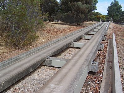 A section of track used for testing O-Bahn Busway buses