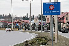 Military vehicles on the road