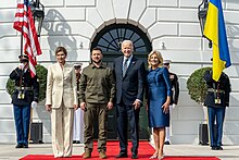 President Biden, First Lady Jill Biden, Ukrainian President Volodymyr Zelenskyy and First Lady Olena Zelenska P20230921CS-0057 (53233823217).jpg