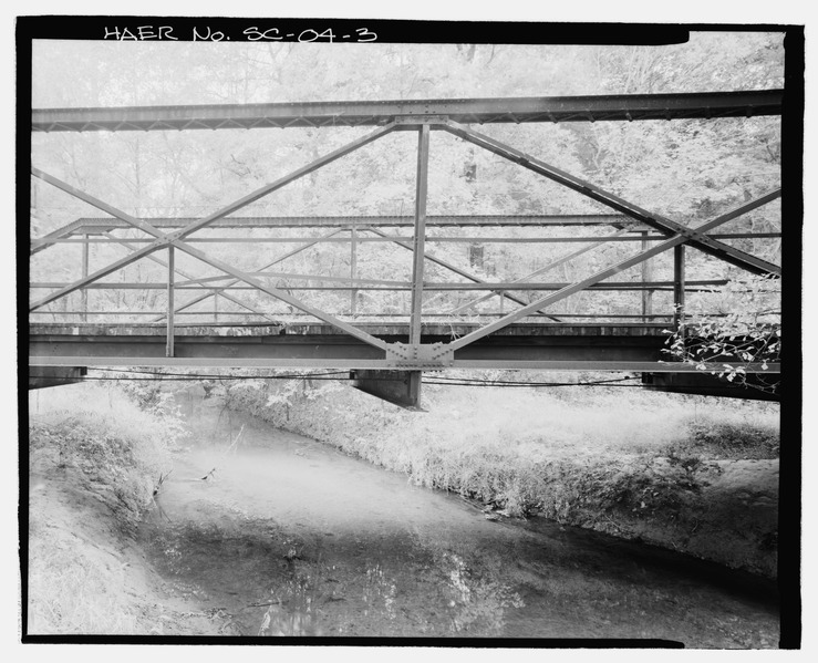 File:PARTIAL VIEW OF WEST SIDE LOOKING EAST - Road S-47 Bridge, Spanning Deep Creek on Road S-47, Ruby, Chesterfield County, SC HAER SC-04-3.tif