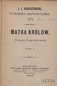 Józef Ignacy Kraszewski Matka królów