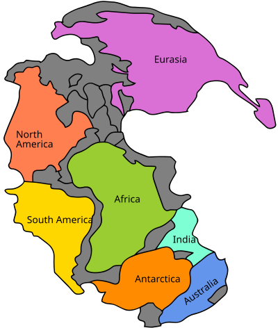 map of all continents together High School Earth Science Continental Drift Wikibooks Open Books For An Open World map of all continents together