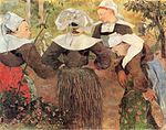 『ブルターニュの4人の女』1886年。ノイエ・ピナコテーク。
