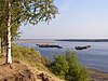 The Pechora River with the Pechora State District Power Station in the background