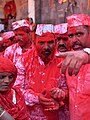 People are celebrating Red Festival - Shrinath Mahaskoba Yatra, Veer