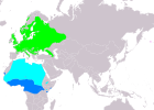 Aire de répartition du Pouillot siffleur