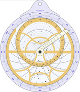 計算機生成的平面球面星盤（planispheric astrolabe）