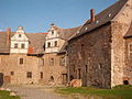Blick auf den Innenhof vom Schloss Plötzkau
