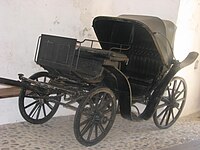 A four-wheeled calash to be drawn by a pair (Podstreda Castle)