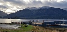 Port Alice melihat keluar untuk Neurotsos Inlet - Foto yang diambil di bulan November 2020