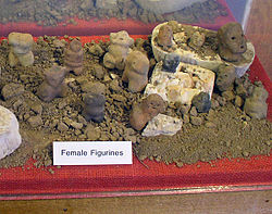 Female effigies, clay