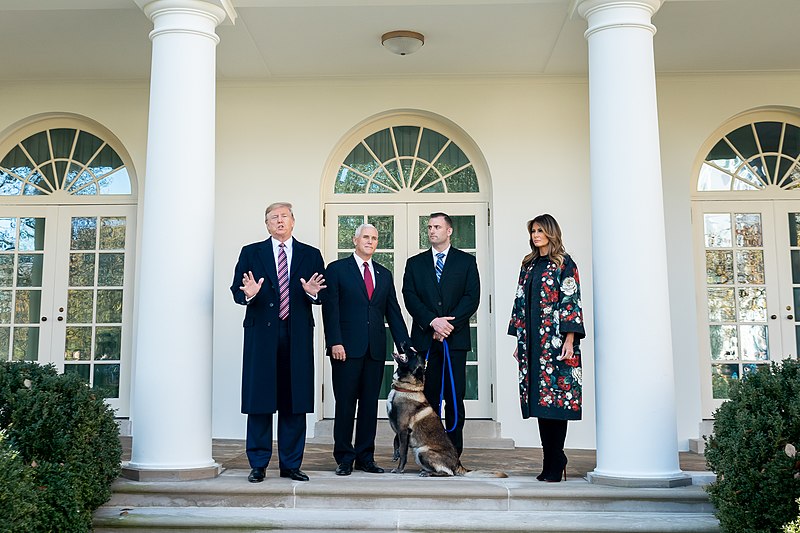 File:President Trump Welcomes Conan the Military Working Dog to the White House (49129079313).jpg