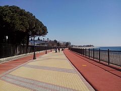 Esplanade in the Olympic Park of Sochi, Russia