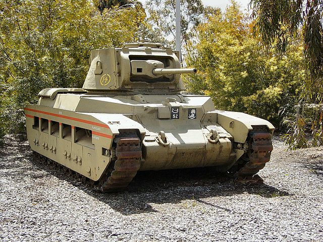 A Matilda II tank at the Puckapunyal Tank Museum