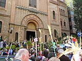 Benedicció dels Rams a la parròquia de Santa Agnès (Sant Gervasi, Barcelona).