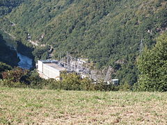 La centrale du Pouget vue du dessus.