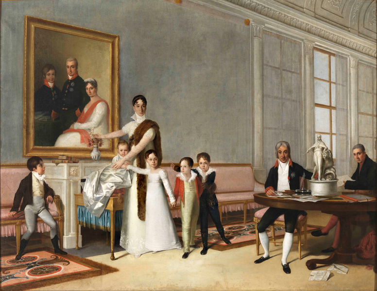 File:Retrato da Família do 1.º Visconde de Santarém (1816) - Domingos Sequeira.png