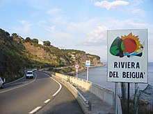 la Riviera del Beigua all'altezza di Albisola Superiore