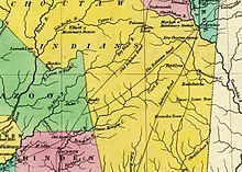 1831 map showing the Robinson Road (located in center of map) Robinson Road.jpg