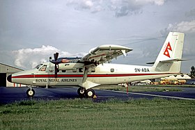 Un de Havilland Canada DHC-6 Twin Otter de Royal Nepal Airlines, similaire à l'avion impliqué dans l'accident.