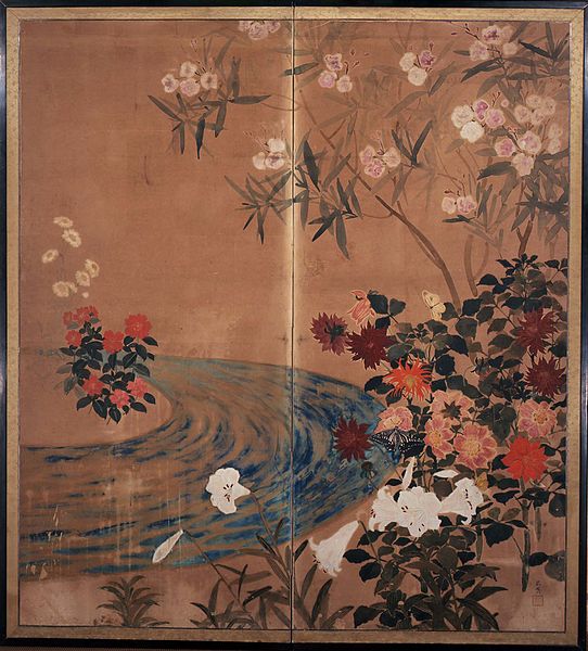 File:Ryūsui ni hana to chō by Hashiguchi Goyō.jpg