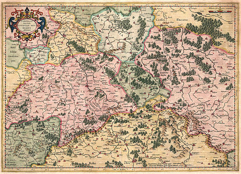 Saxonia superioris (Saxe-Wittenberg) with Meissen and the Lusatias, Mercator-Hondius atlas, 1627 Saxonia superioris lusatiae.jpg