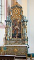 * Nomination Altar in the Catholic monastery church Mariae Geburt in the monastery village in Scheinfeld --Ermell 07:28, 4 April 2021 (UTC) * Promotion Good quality --Michielverbeek 07:36, 4 April 2021 (UTC)