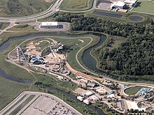 Aerial photo of Schlitterbahn Kansas City in September 2018 Schlitterbahn Kansas City (44619756661).jpg