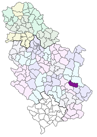 Location of Svrljig municipality in Serbia Serbia Svrljig.png