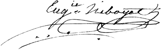 signature d'Eugénie Niboyet