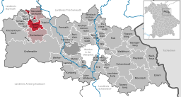 Läget för Speinshart i Landkreis Neustadt an der Waldnaab