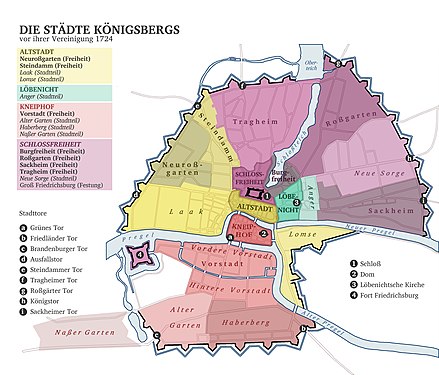 Города Кёнигсберга до объединения, 1626 год