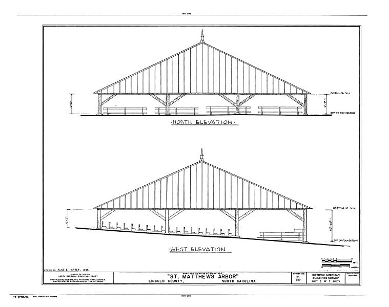 File:St. Matthew's Arbor, State Route 321, Maiden, Catawba County, NC HABS NC,55-MAID.V,1- (sheet 3 of 7).tif