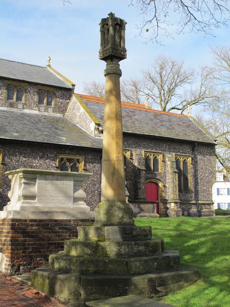 File:St. Nicholas' Church, Dyke Road, BN1 - cross in churchyard - geograph.org.uk - 3002805.jpg