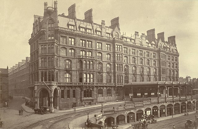 St Enoch railway station and hotel in 1879. Photograph by James Valentine