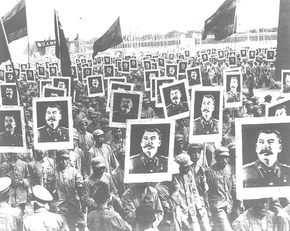 Chinese communists celebrate Joseph Stalin's birthday, 1949.