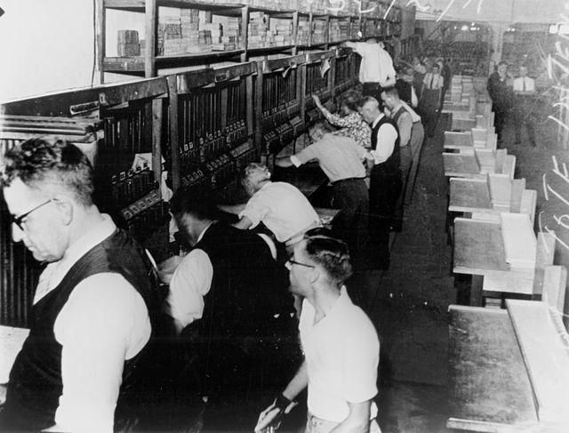 Behind the betting windows at Ascot racetrack, Australia February 1939