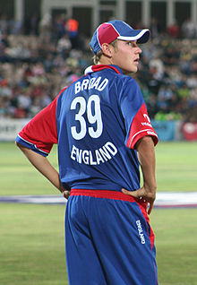 Broad playing against Pakistan in the 3rd ODI at the Rose Bowl in 2006 Stuart Broad.jpg