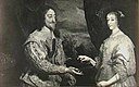 Studio of Anthony van Dyck - Double portrait of Charles I Stuart, King of England and his wife Henrietta Maria de Bourbon, Queen of Engeland (1609-1669), na 1632.jpg