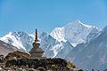 * Nomination A stupa with the Langtang mountain range in the backdrop lets travelers know that Kyanjin Gompa is nearby. By User:Shresthasunny --Bijay chaurasia 09:02, 24 May 2017 (UTC) * Decline Looking to the used camera the image should have a higher resolution. --Milseburg 14:50, 24 May 2017 (UTC)  Oppose motif is great but no response after a week. --Milseburg 16:57, 31 May 2017 (UTC)