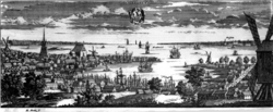 Öregrund circa 1700, in Suecia antiqua et hodierna