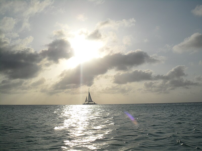 File:Sunset sailing Eagle Beach Aruba.jpg