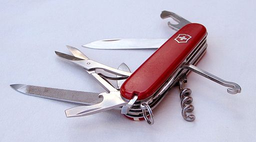 Swiss Army knife, a good example of usability-flexibility tradeoffs